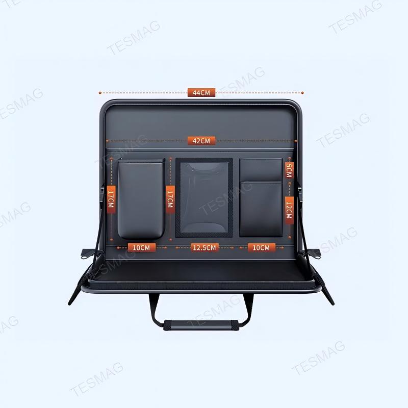 Tesla 2-in-1 Foldable Steering Wheel & Backseat Tray Organizer | Multi-Use Car Table