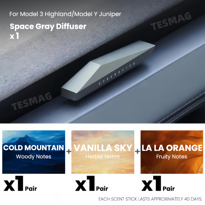 Tesla Dashboard Air Vent Diffusers Cyber-Style for Model 3 Highland /Model Y Juniper