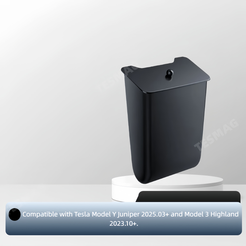 Under Seat Storage Box with Backseat Magnetic Trash Can for Tesla Model Y Juniper/ 3 Highland