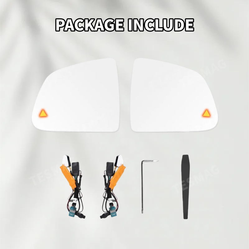 Side Rearview Tesla Blind Spot Mirror with BSD for Model 3 / Y