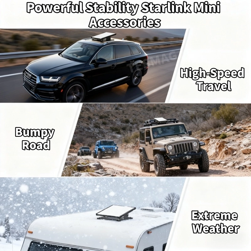 Starlink Mini Magnetic Mount with 30 Degree Adjustable Angle and 220lbs Heavy Duty Magnet Base