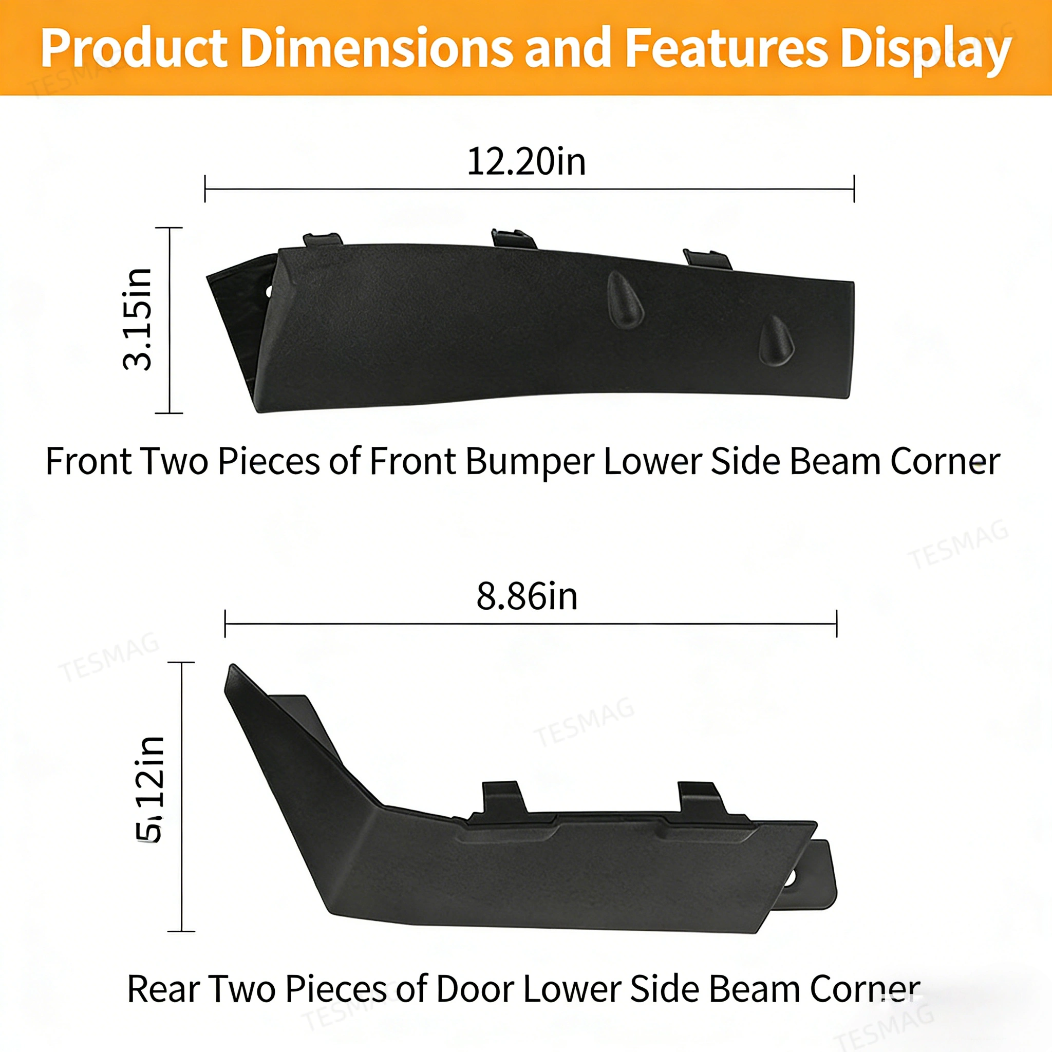 Premium TPE Mud Flaps for Tesla Cybertruck (2024+) – No-Drill Front & Rear Splash Guards