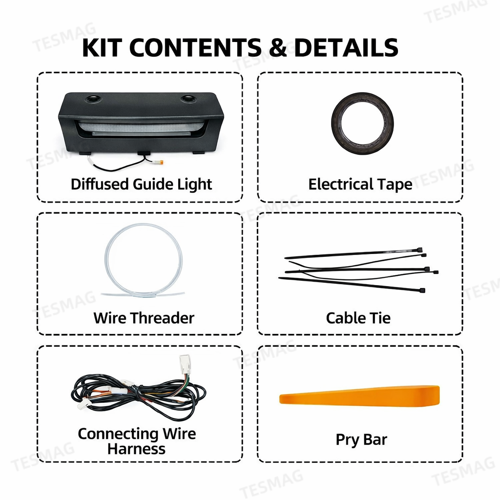 Rear Diffused Guide Light for Tesla Model Y Juniper – High Visibility Brake Light