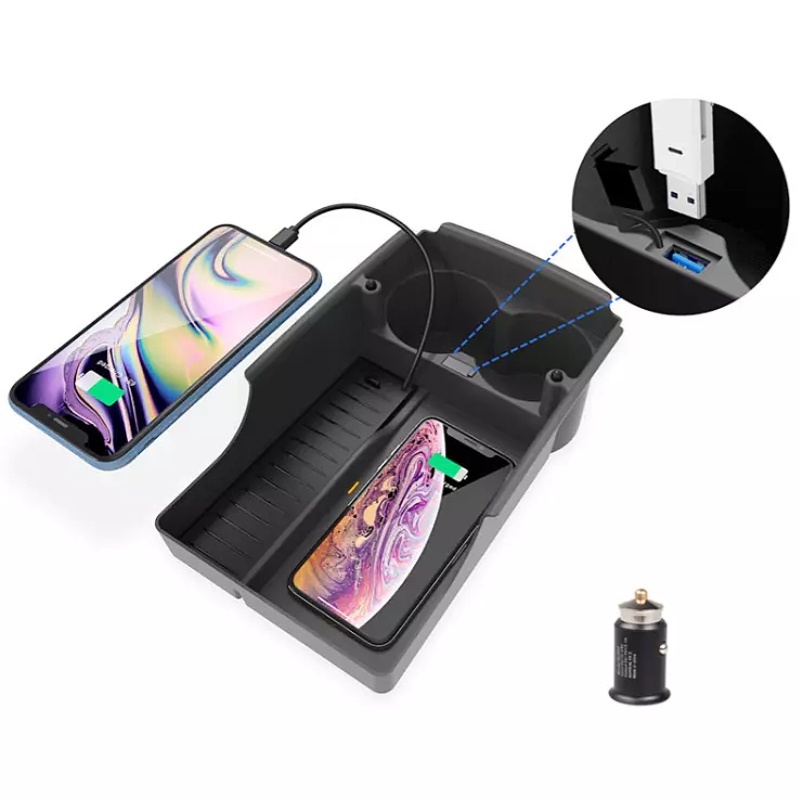 Wireless Charger and Storage Organizer for Tesla Model S/X Center Console