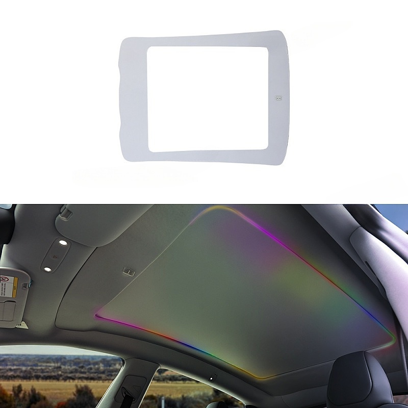 Tesla Model Y Juniper Roof Power Sunshade with Sunroof Visor and Ambient Lighting