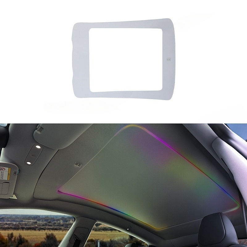 Tesla Model Y Juniper Roof Power Sunshade with Sunroof Visor and Ambient Lighting
