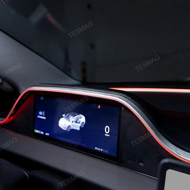 8.9-inch one-piece instrument screen with ambient lighting for the Tesla Model 3 Highland