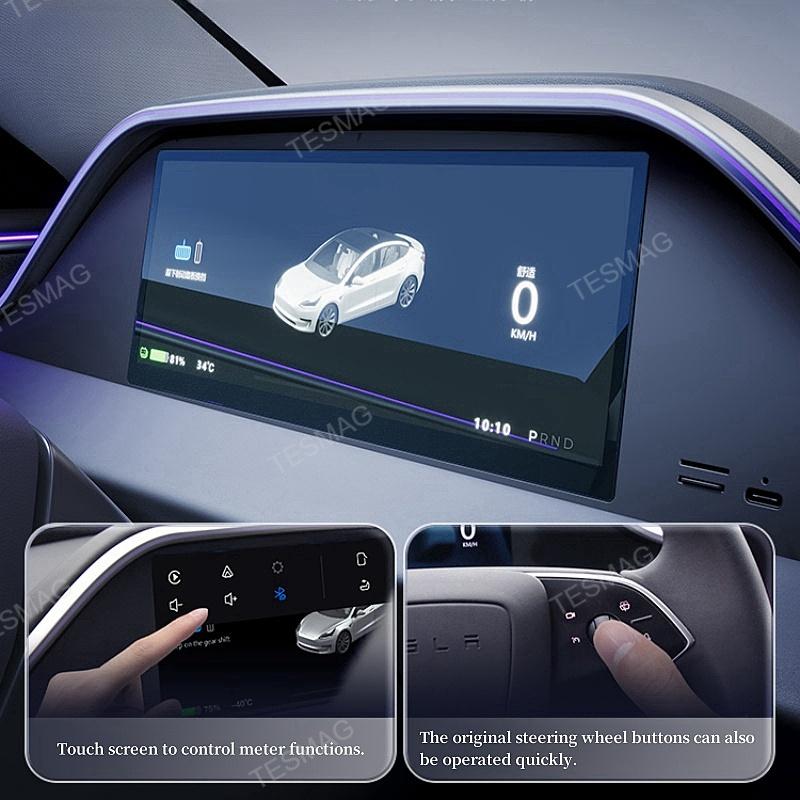 8.9-inch one-piece instrument screen with ambient lighting for the Tesla Model 3 Highland
