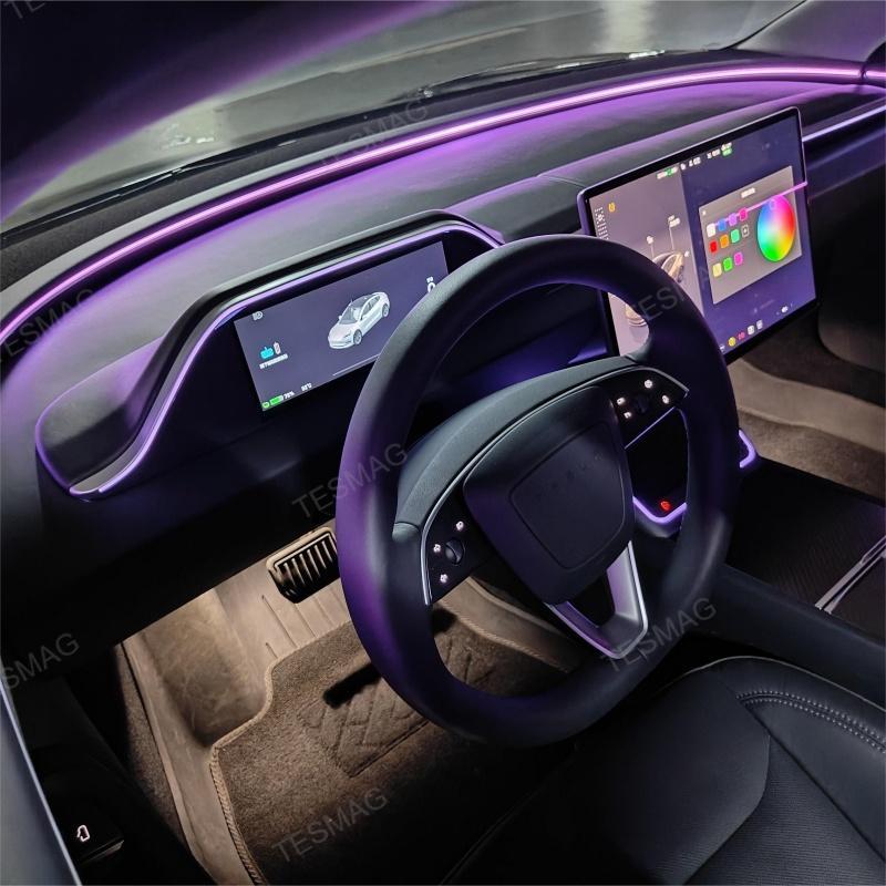 8.9-inch one-piece instrument screen with ambient lighting for the Tesla Model 3 Highland