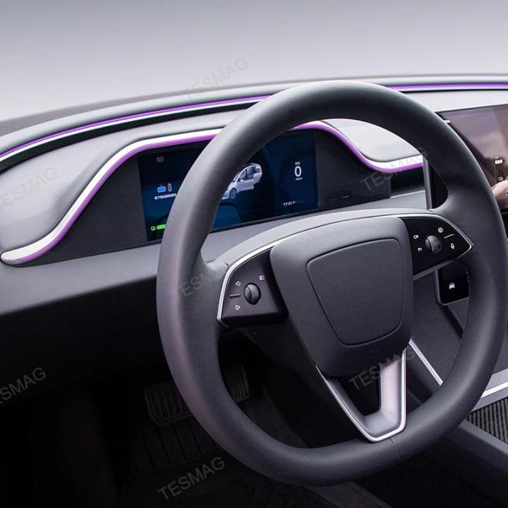 8.9-inch one-piece instrument screen with ambient lighting for the Tes ...