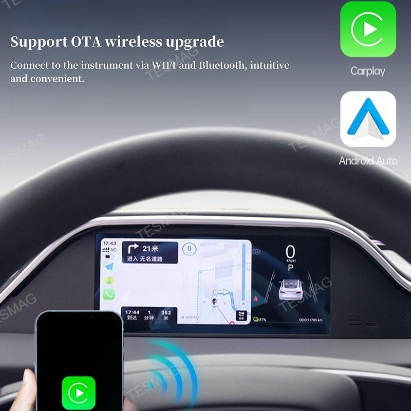 8.9-inch one-piece instrument screen with ambient lighting for the Tesla Model 3 Highland