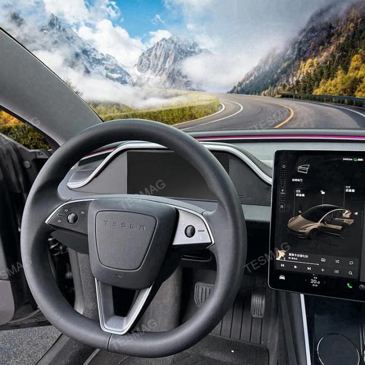 8.9-inch one-piece instrument screen with ambient lighting for the Tes ...