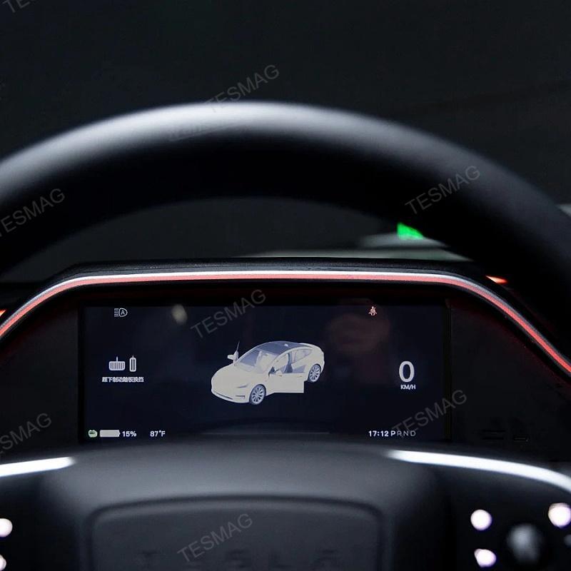 8.9-inch one-piece instrument screen with ambient lighting for the Tesla Model 3 Highland