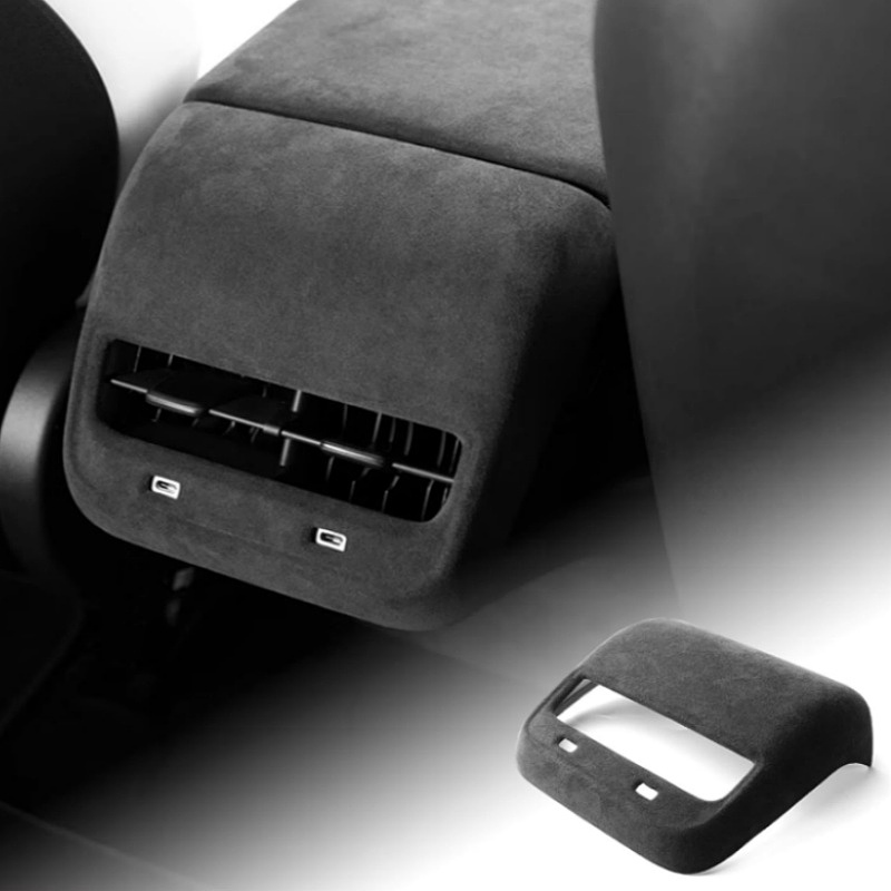 Tesla model 3/Y Alcantara Rear Air Vent Kick Proof Trim Cover