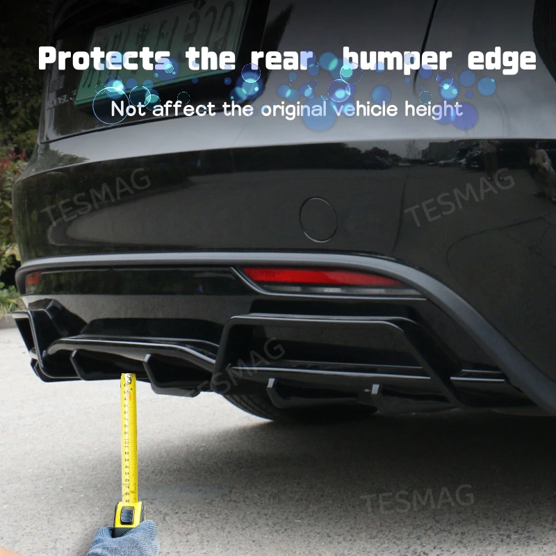 2024+ Tesla Model 3 Highland Rear Bumper Lip Diffuser ABS Body Kit Performance Styling Accessory