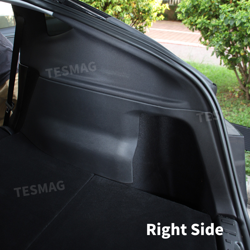 Custom TPE Rear Trunk Side Protection Covers for Tesla Model Y Juniper  Interior