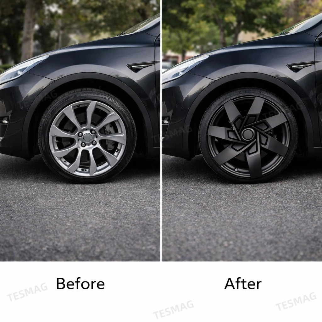 19-Inch Full-Edge Wheel Covers for Tesla Model Y (2021-2024) | Set of 4