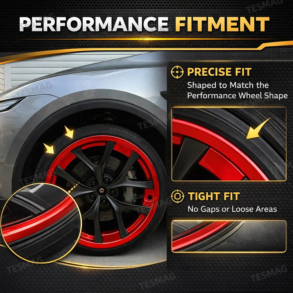 Tesla Model Y Juniper Performance 21″ Wheel Rim Protectors – Curb Rash Protection 4PCS