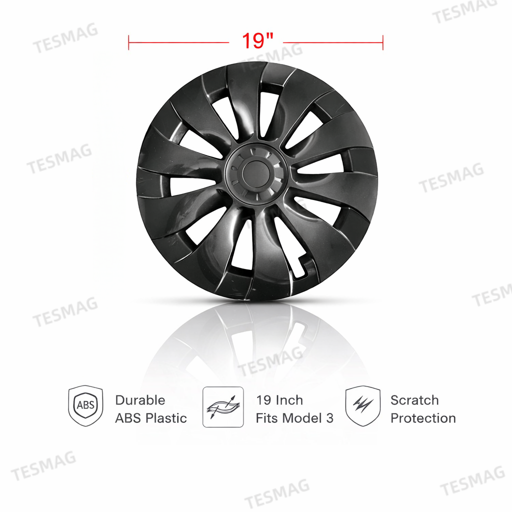 19″ Wheel Covers Hubcap Protector Kit for Tesla Model 3 – Rim Edge Guard 4pcs
