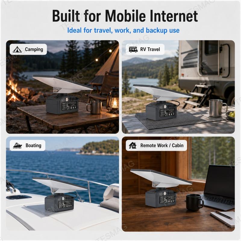 95Wh Portable Battery Power Base with Mounting Adapter for Starlink Mini