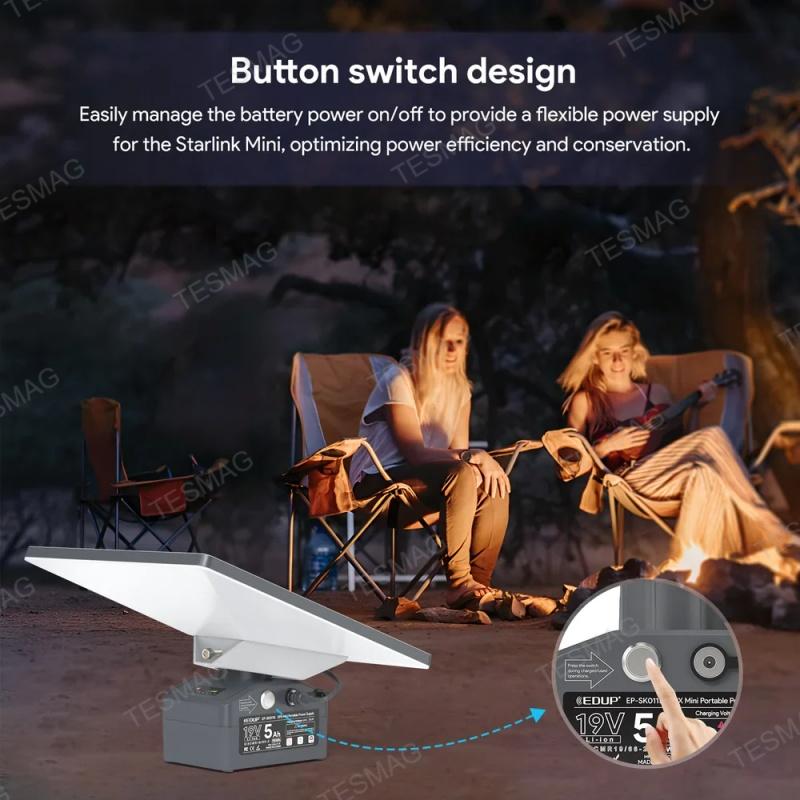 95Wh Portable Battery Power Base with Mounting Adapter for Starlink Mini