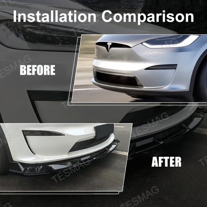 ABS Front Bumper Lip Spoiler for Tesla Model X 