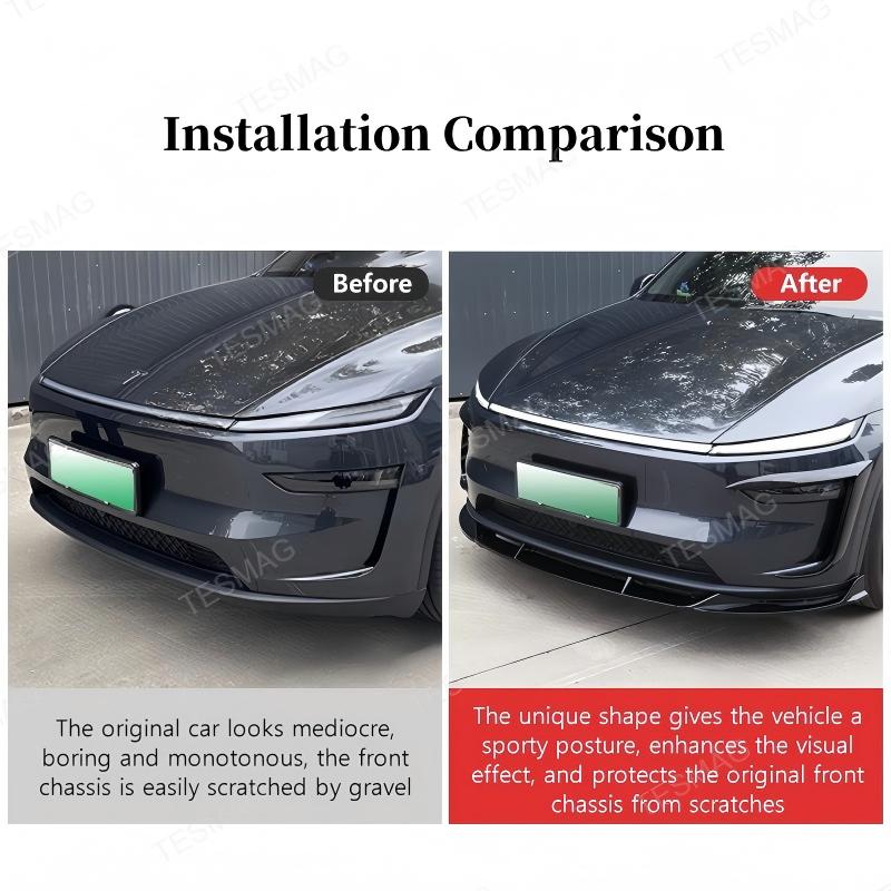 ABS Front Lip Spoiler for Tesla Model Y Juniper 2025+