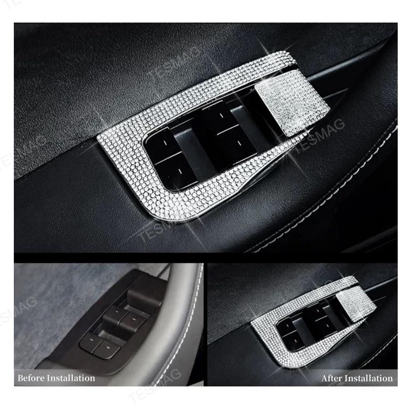 Tesla Model 3/Y window switch button diamond patch