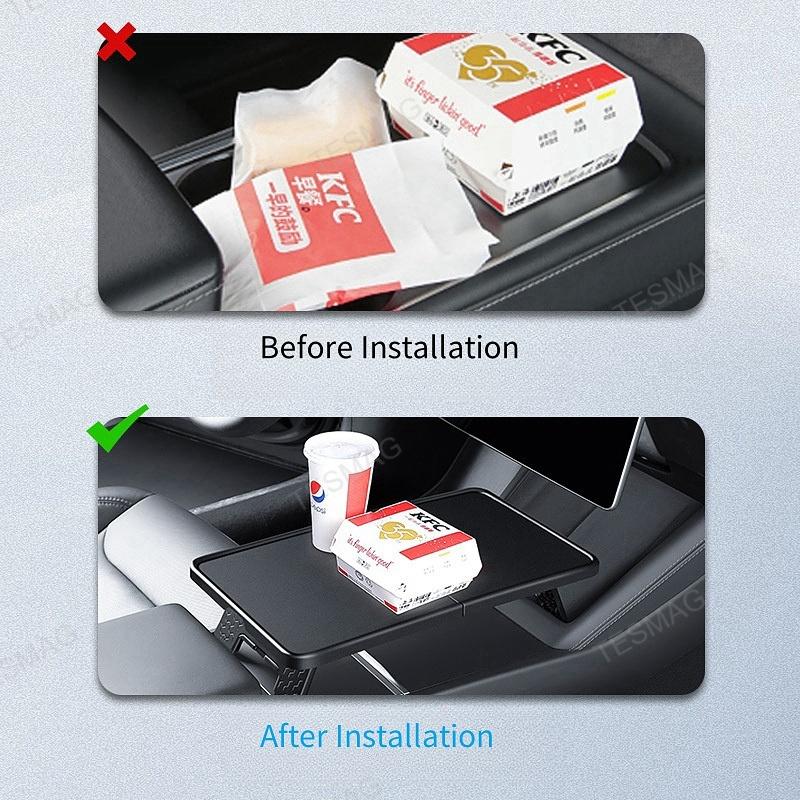 Tesla Model 3/Y/3 Highland Folding Small Table Plate