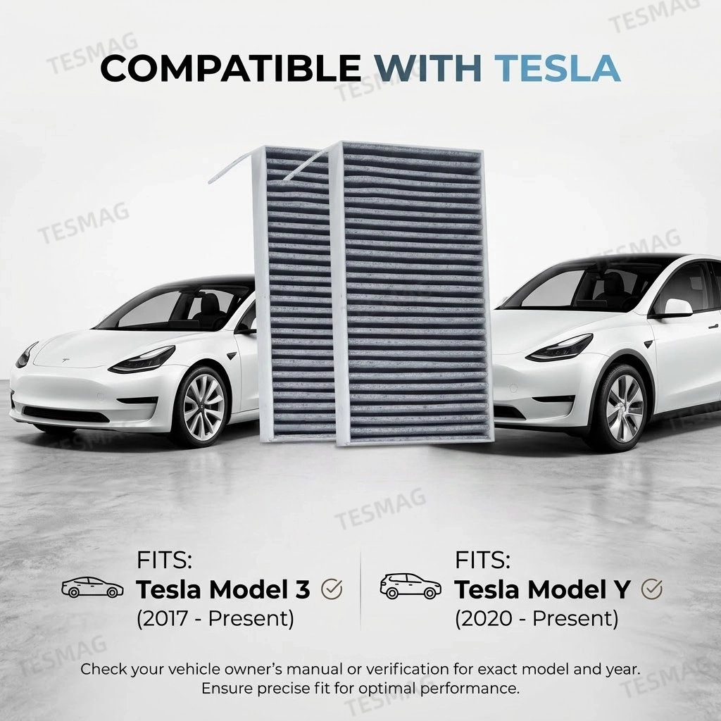 Activated Carbon Cabin Air Filter Set for Tesla Model 3 & Model Y