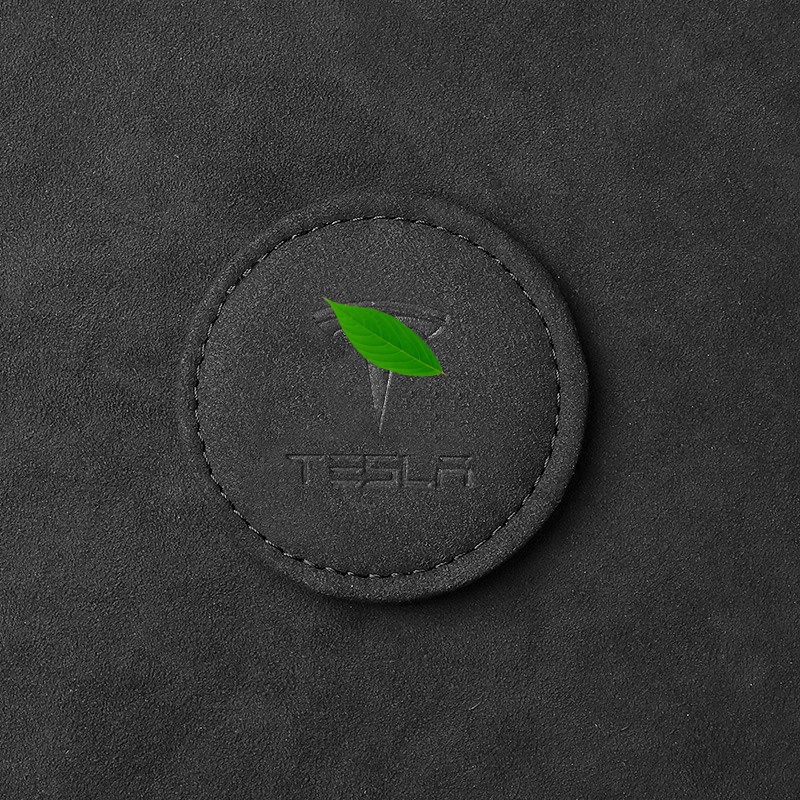 Suede Anti-Slip Drink Coasters for Tesla 
