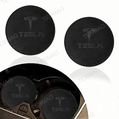 Alcantara Anti-Slip Drink Coasters for Tesla 