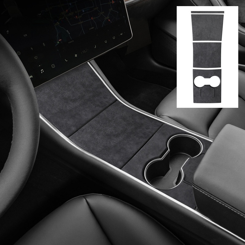 Alcantara Center Console Panel Cover for Tesla Model 3/Y（2019-2020）