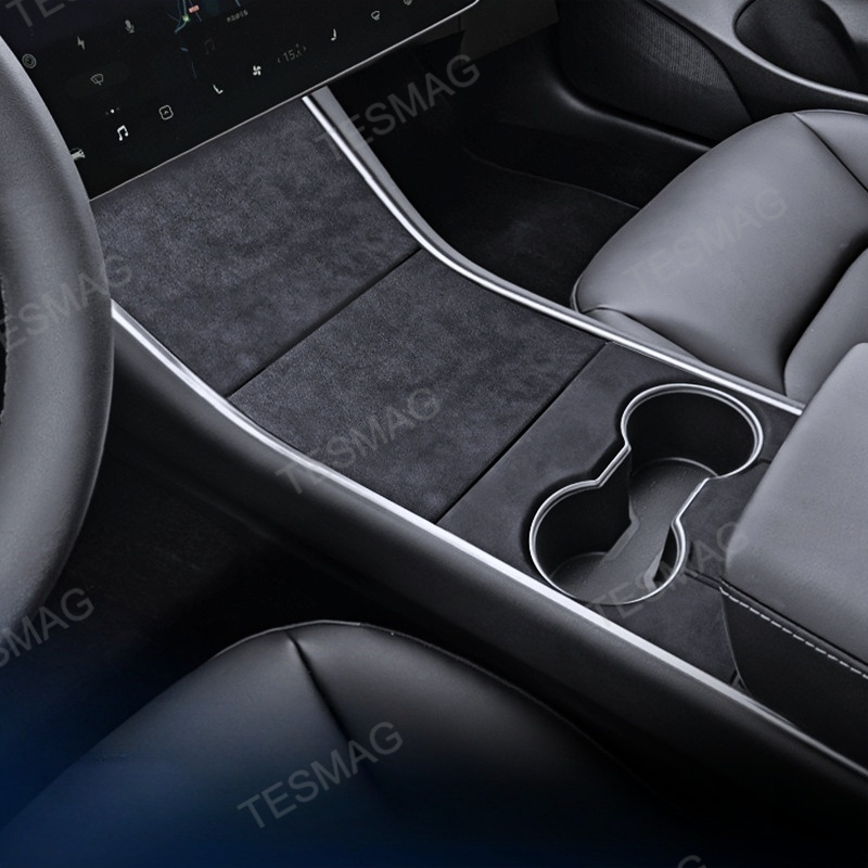 Alcantara Center Console Panel Cover for Tesla Model 3/Y