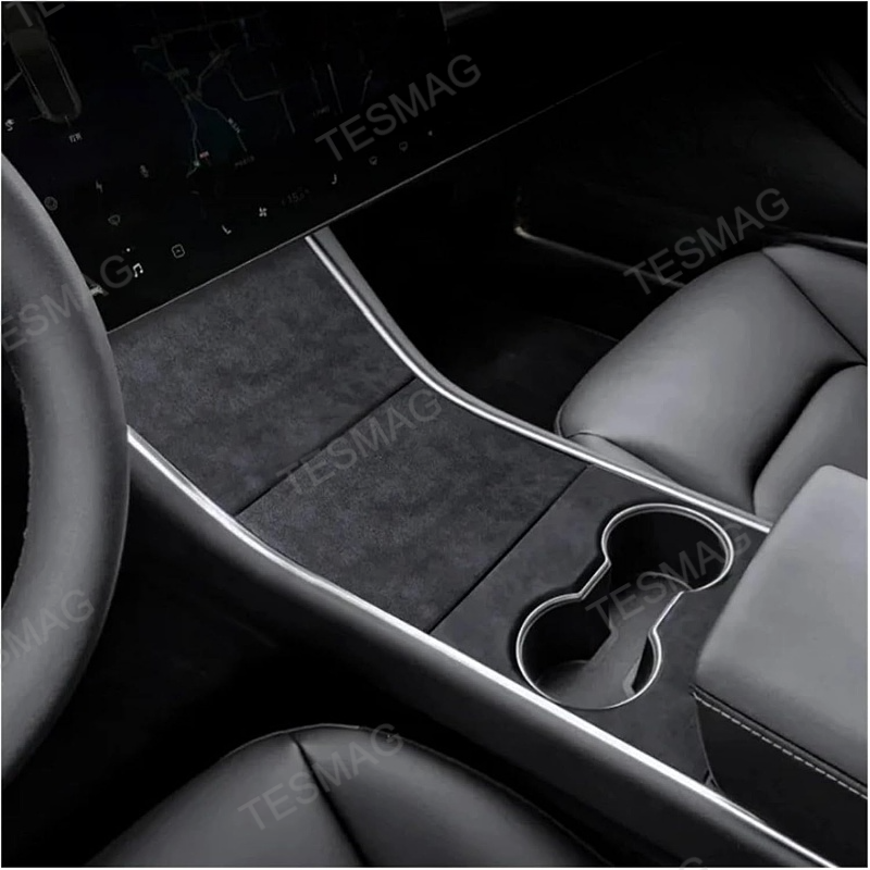 Alcantara Center Console Panel Cover for Tesla Model 3/Y