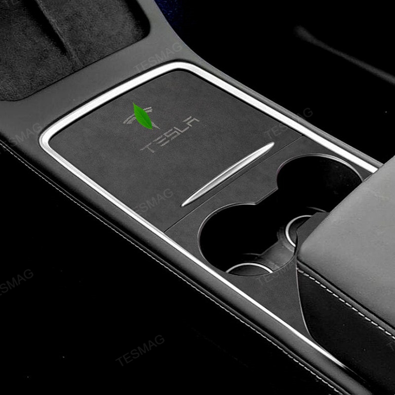 Alcantara Center Console Sliding Panel Sticker for Tesla Model 3/Y