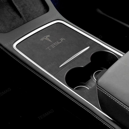 Alcantara Center Console Sliding Panel Sticker for Tesla Model 3 / Y