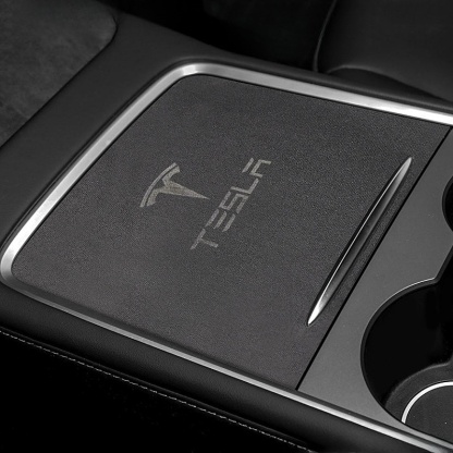 Alcantara Center Console Sliding Panel Sticker for Tesla Model 3 / Y