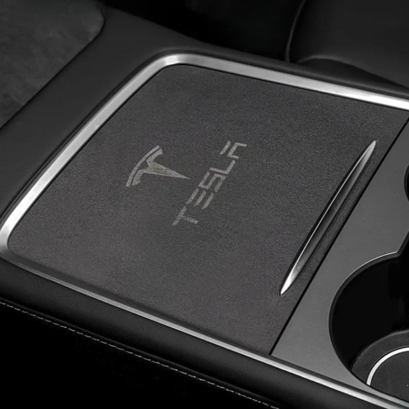 Alcantara Center Console Sliding Panel Sticker for Tesla Model 3/Y