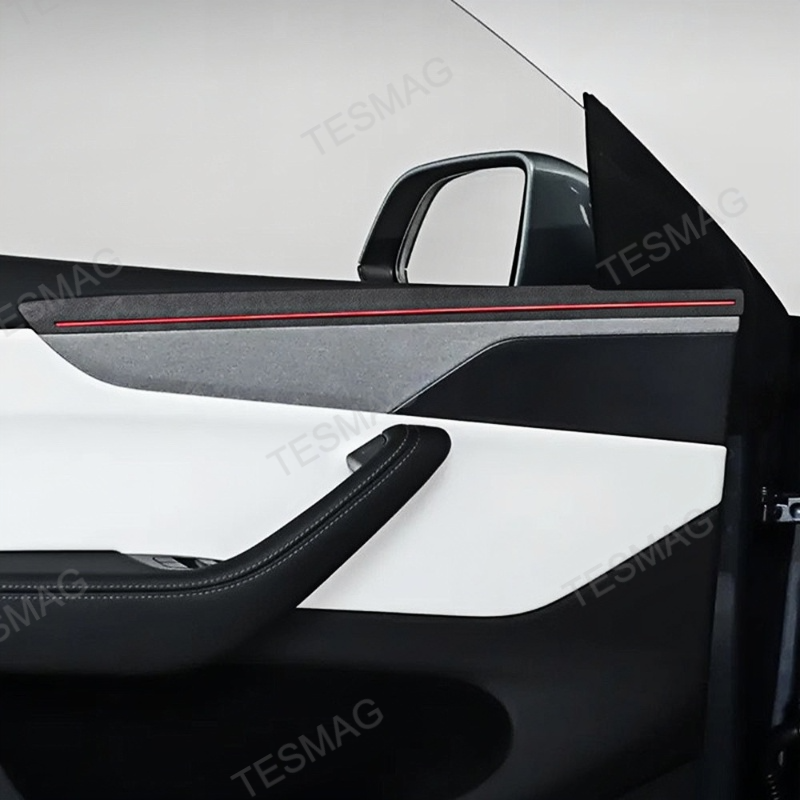 Alcantara Door Panel Cover for Tesla Model Y Juniper