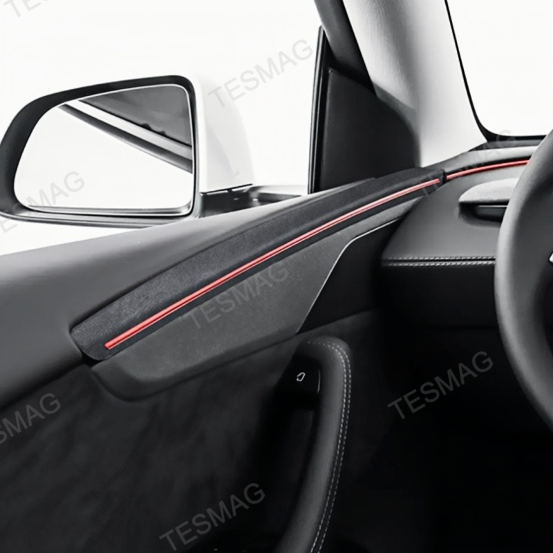 Alcantara Door Panel Cover for Tesla Model Y Juniper