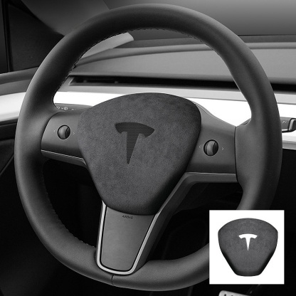Alcantara Horn Airbag Cover for Tesla Model 3/Y