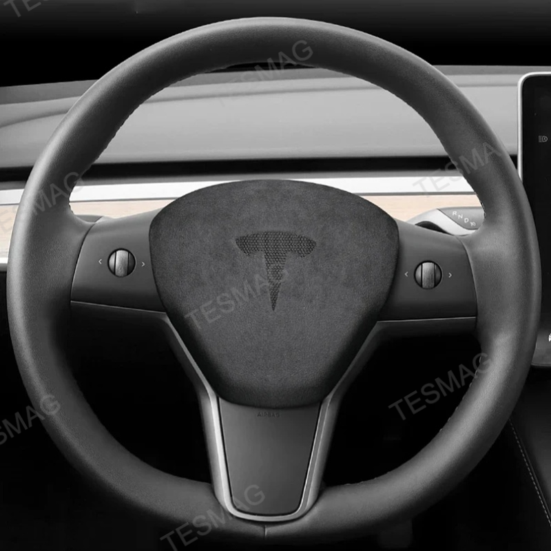 Alcantara Horn Airbag Cover for Tesla Model 3/Y