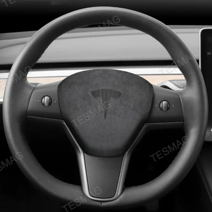 Alcantara Horn Airbag Cover for Tesla Model 3/Y