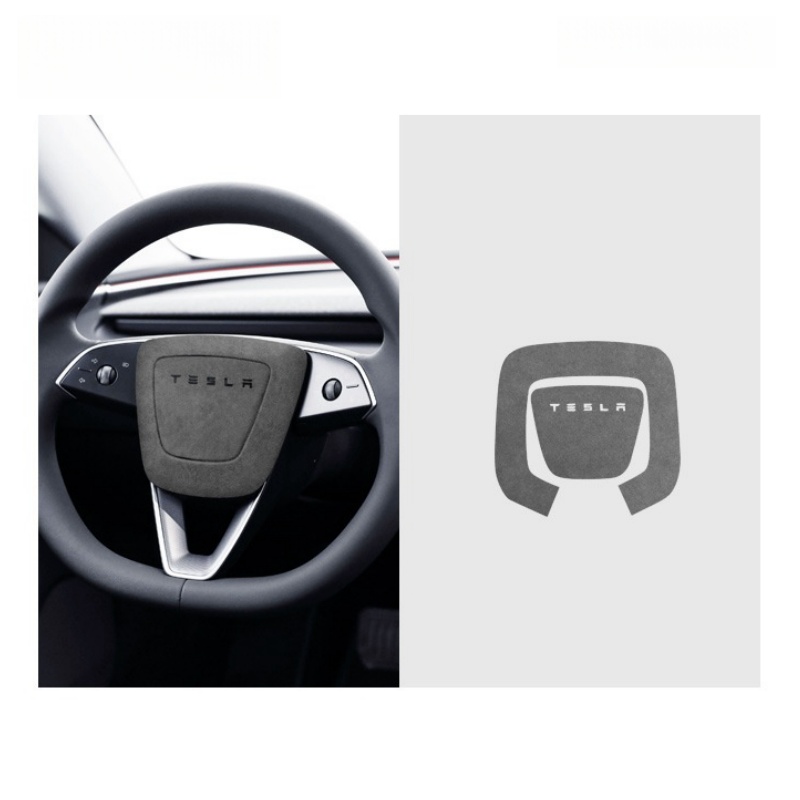 Alcantara Middle Horn Cover for Tesla Model 3 Highland