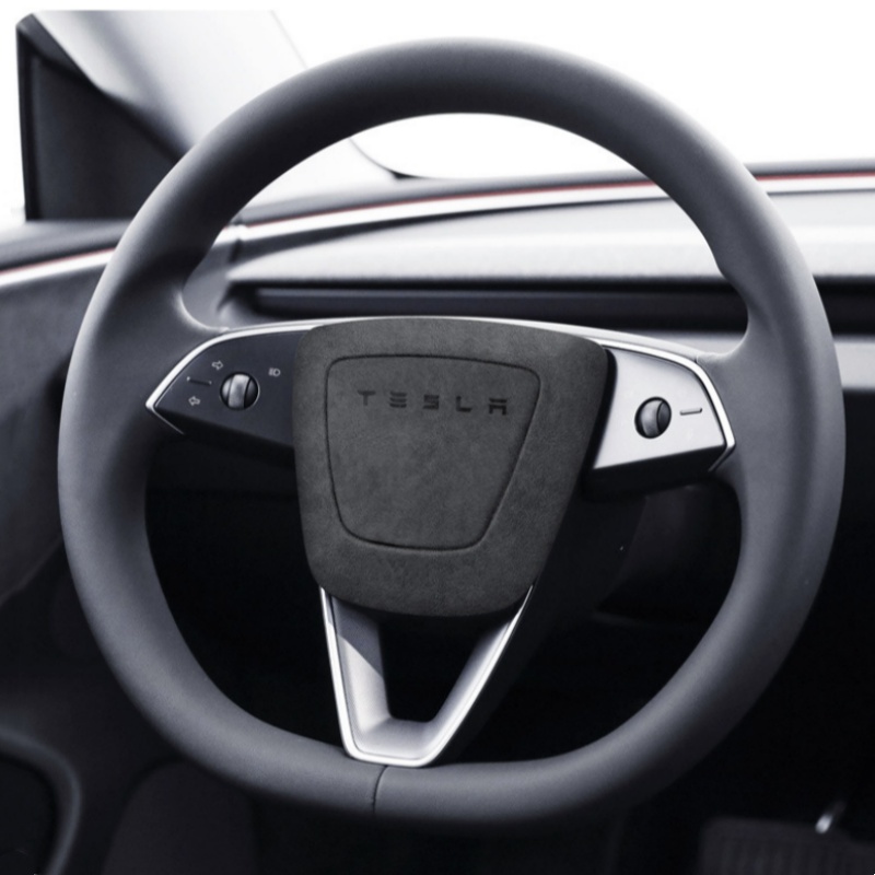 Alcantara Horn Button Patch for Tesla Model 3 Highland