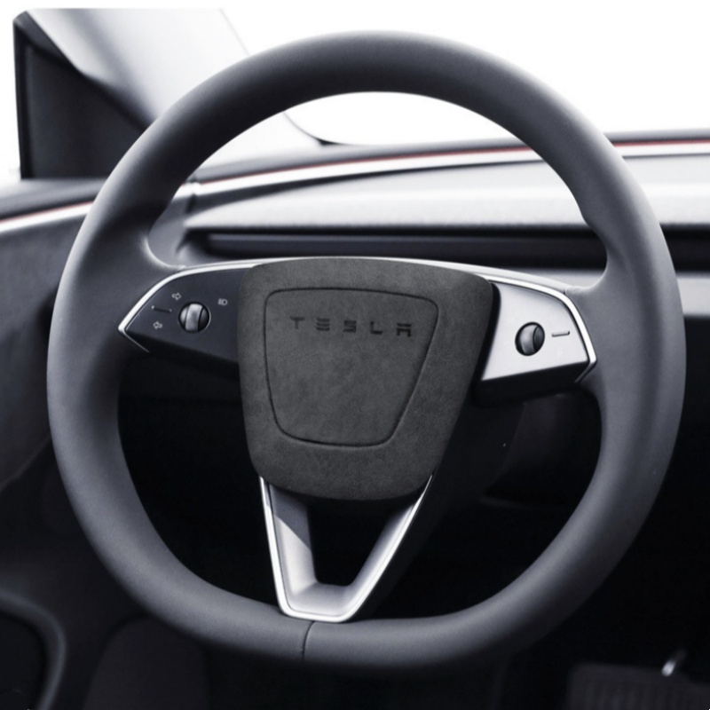 Alcantara Middle Horn Cover for Tesla Model 3 Highland
