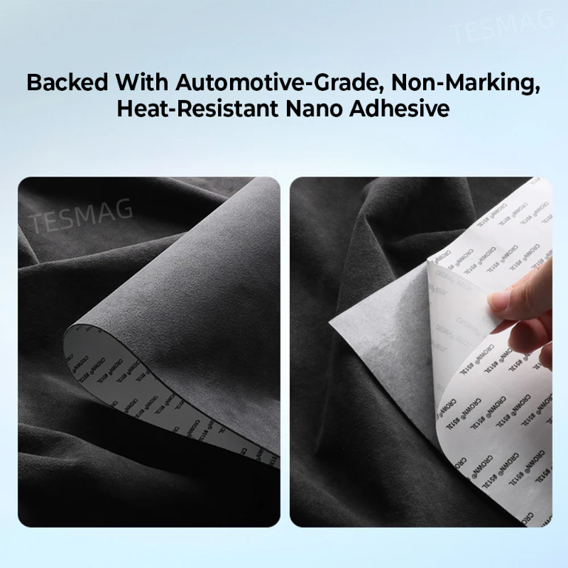 Alcantara Panel Overlays Door Trim Strips for Tesla Model Y 2019-2024