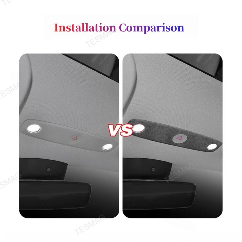 Tesla Model 3 Highland Alcantara Front Reading Light Trim Kit 