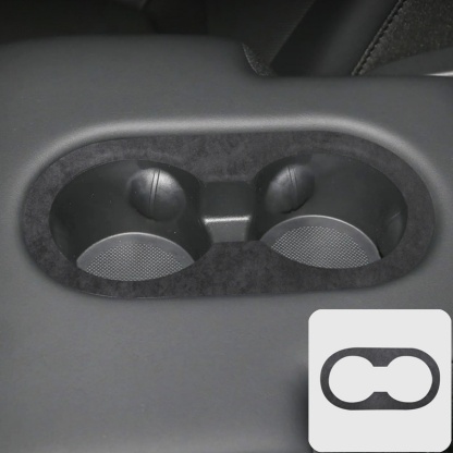 Alcantara Rear Seat Cup Holder Protection Cover for Tesla Model Y Juniper